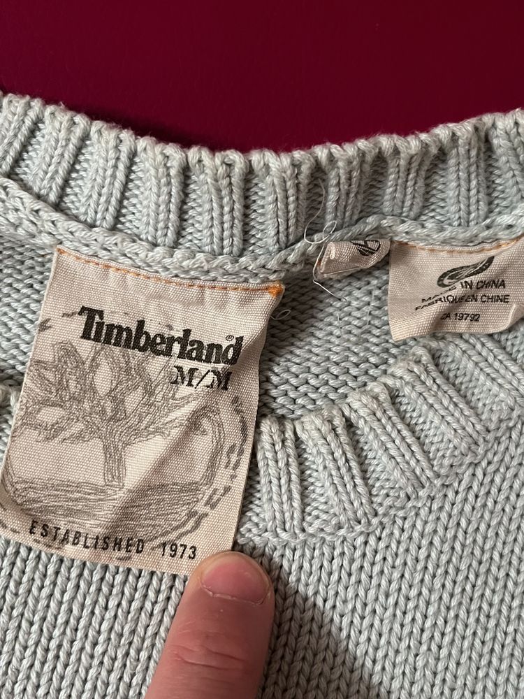 Timberland sweter męski turkusowy