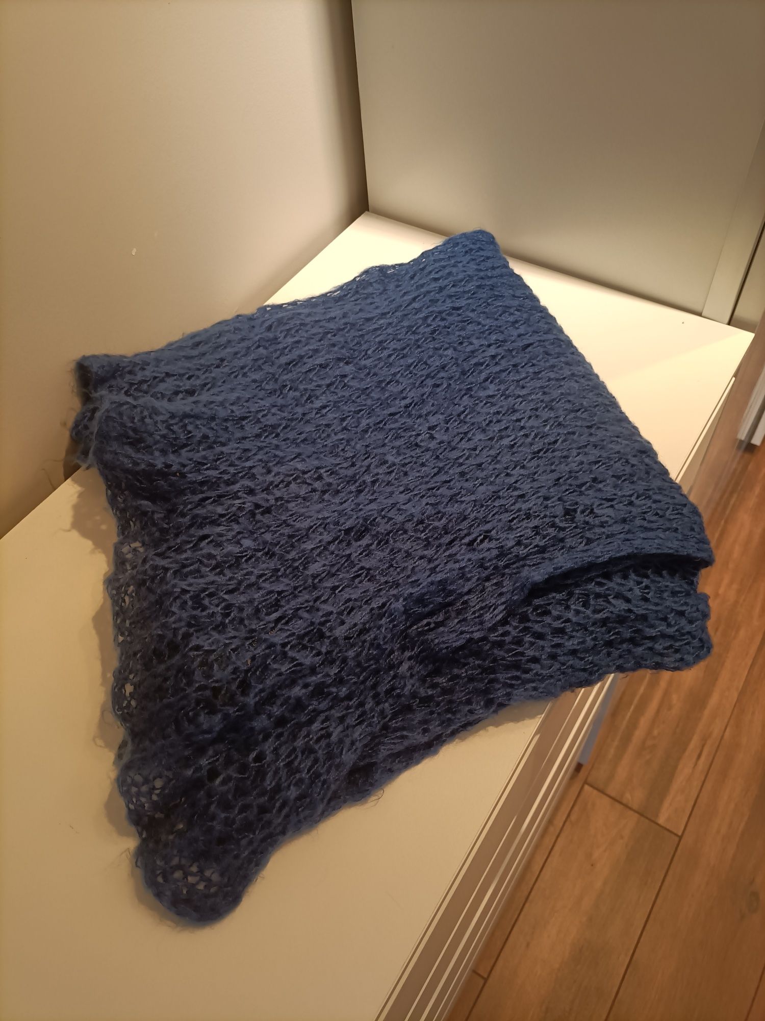 Zestaw H&M niebieski szal + czapka