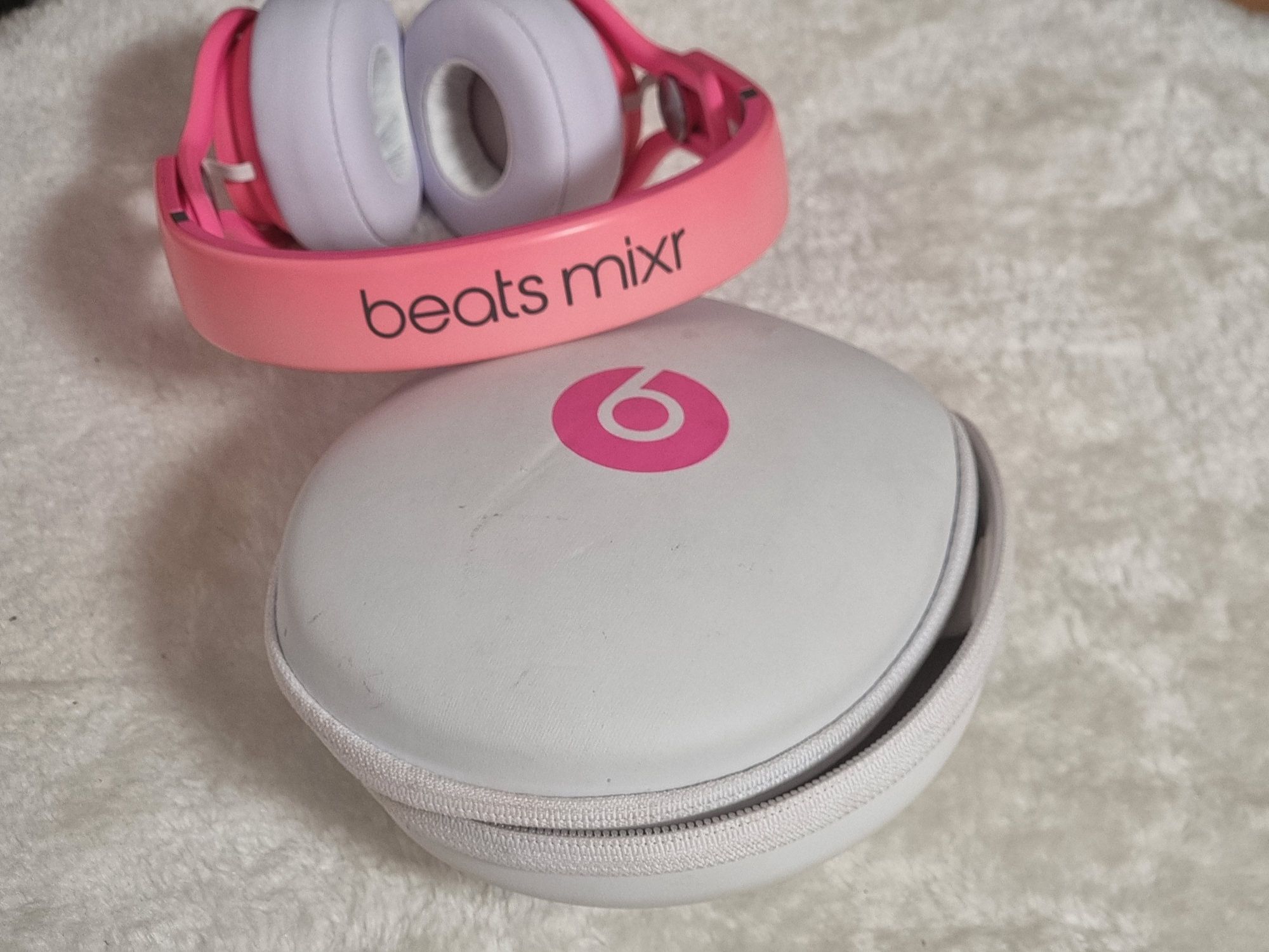 Beats Mixr by Dr Dre Pink Różowe słuchawki przewodowe + case