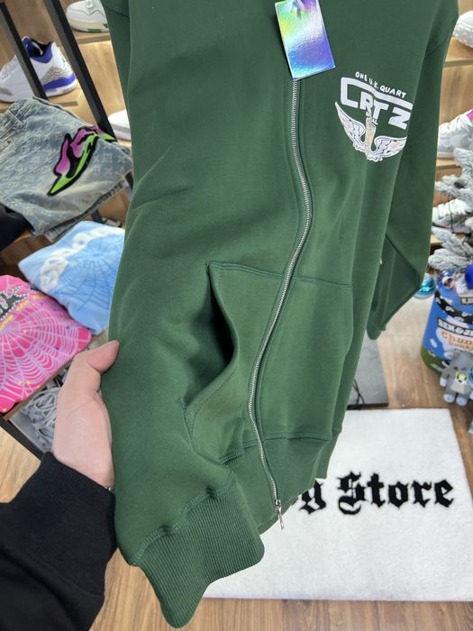 Зіп Худі CORTEIZ gasolina double zip hoodie green