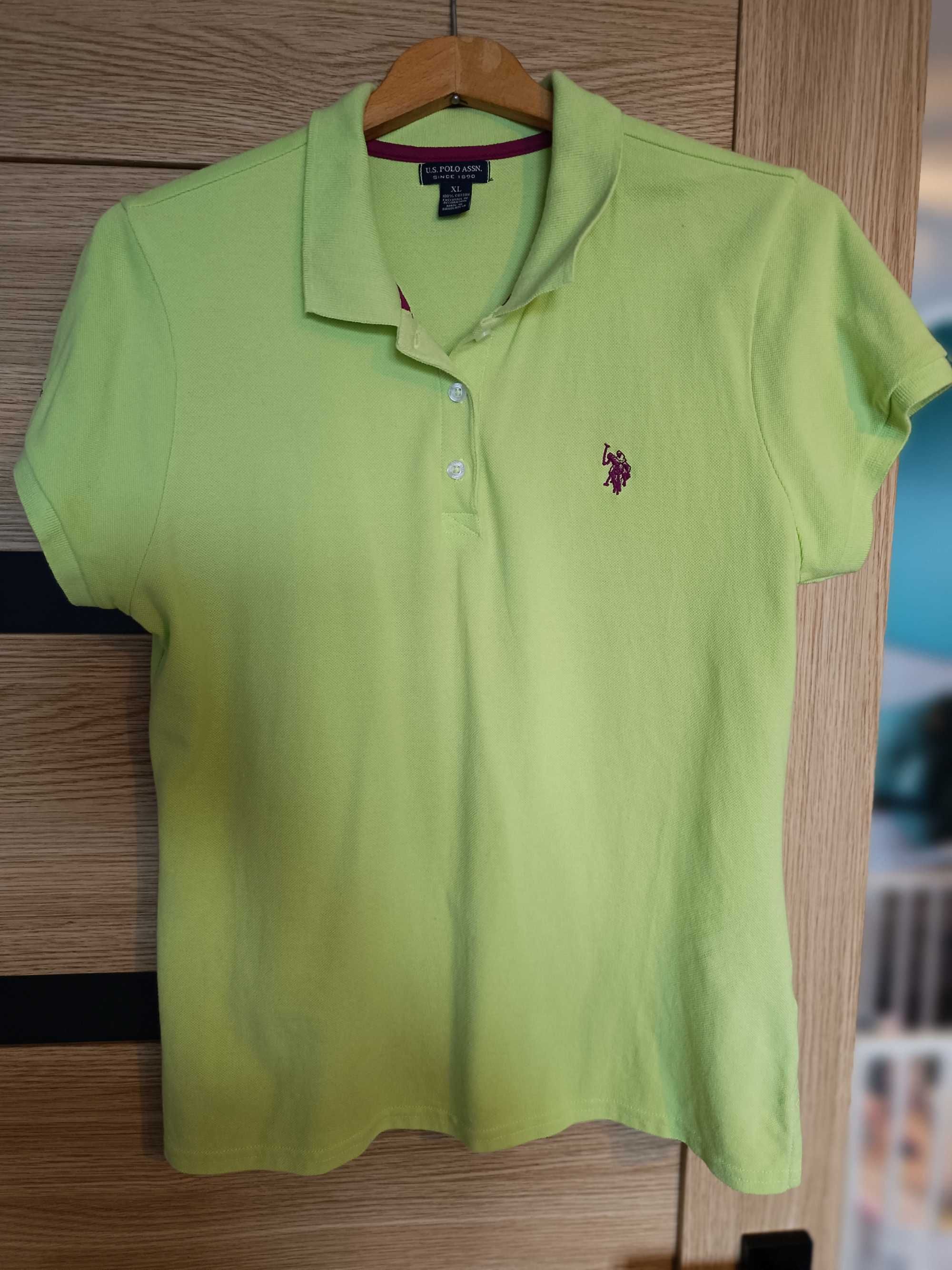 Koszulka damska kołnierzyk polo XL