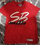 Czerwony t-shirt koszulka sb maffija logo M