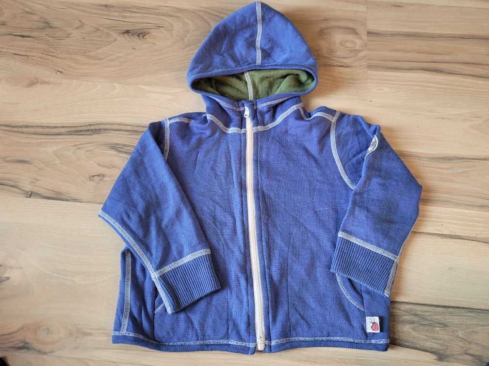 Kangurek bluzka zapinana r 90 2lata 100proc merino