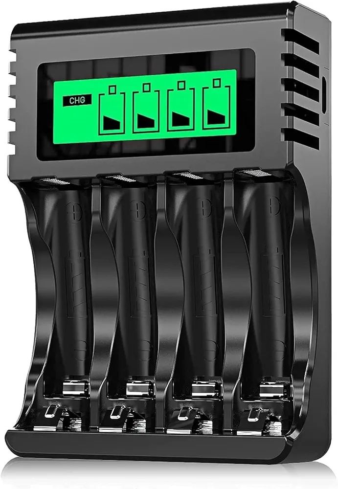 Ładowarka akumulatorów POWEROWL 4-slot AA AAA z wyświetlaczem LCD