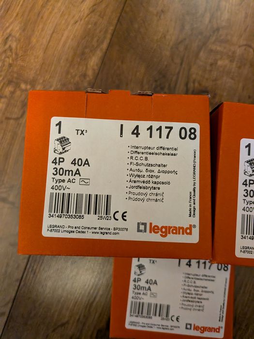 Schneider Legrand wyłączniki roznicowoprądowe