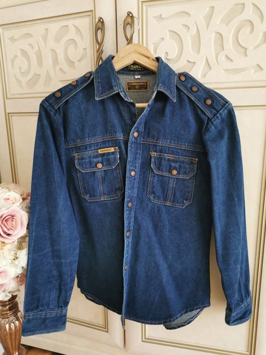 Стильна джинсова рубашка на підлітка 13-15 років