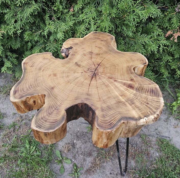 Stolik z plastra akacji, loft rystykalny