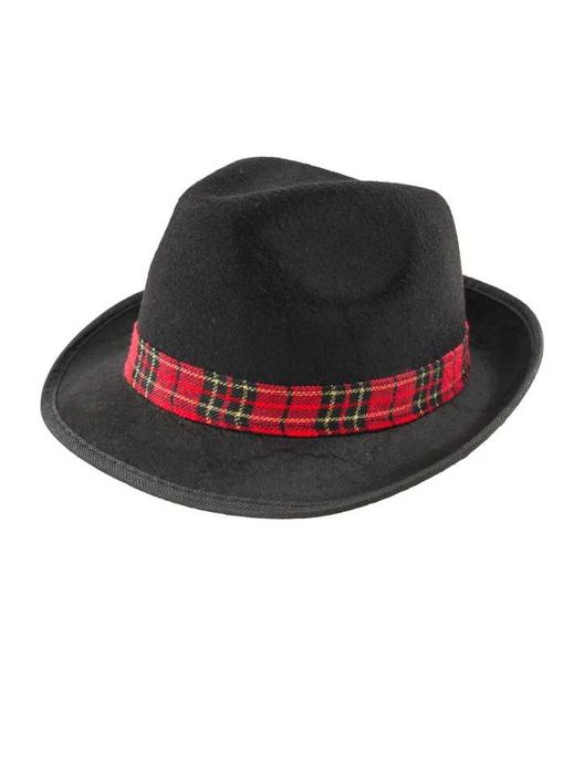 Новий капелюх федора з картатою стрічкою для косплею маскараду тощо