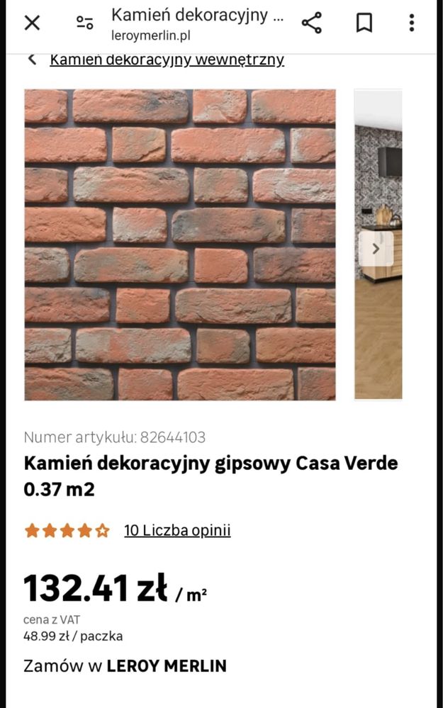 Cegła kamień dekoracyjna gipsowa CASA VERDE