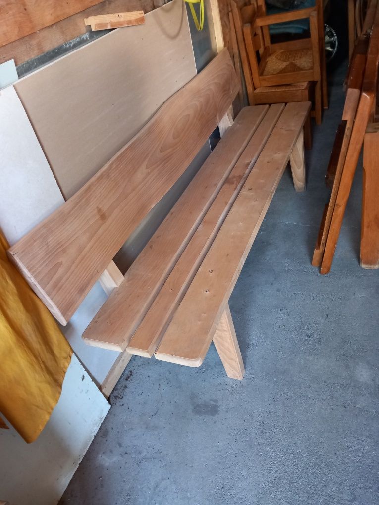 Stół dębowy z krzesłami + ławka