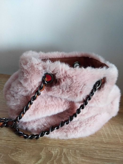 Mala rosa pêlo ótimo estado