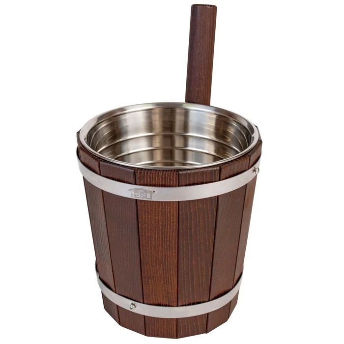 Шайка, відро для бані та сауни з вставкою