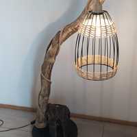 Lampa DIY naturalne drewno