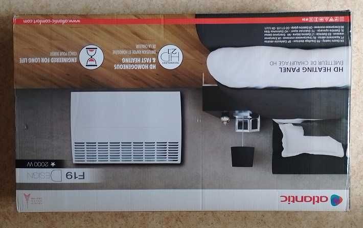 Электрический конвектор Atlantic F19 Design 2000W. Обігрівач Атлантік.