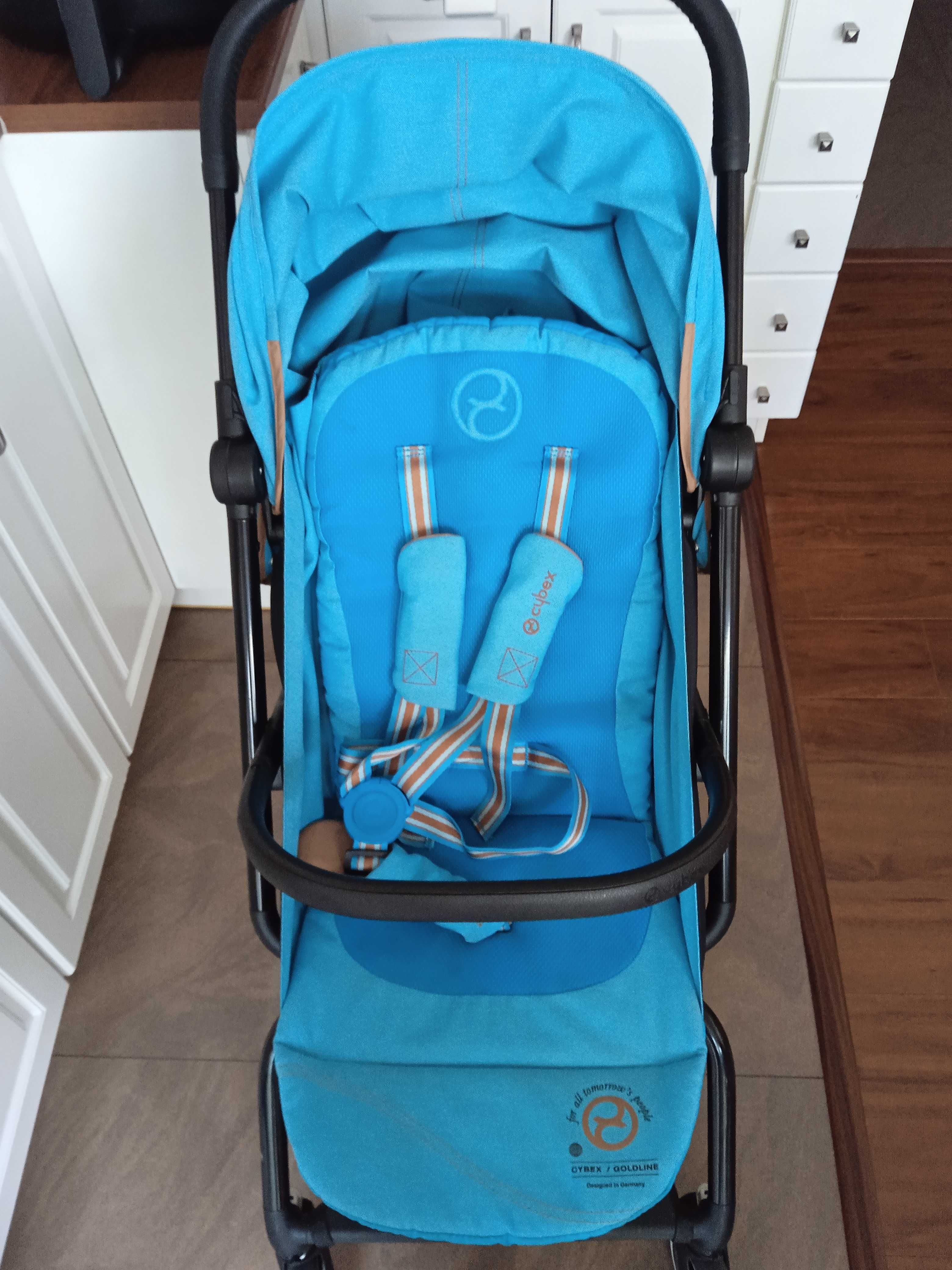 Cybex GOLD  Eezy S+ 2 Beach Blue - Wózek spacerowy JAK NOWY GWARANCJA