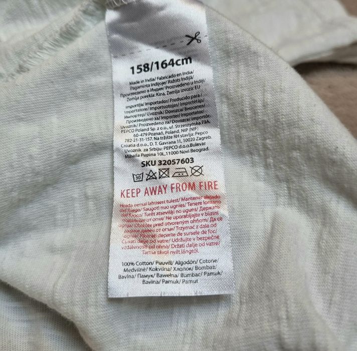 Bluzka, biała, krótki rękaw, r. 158 / 164