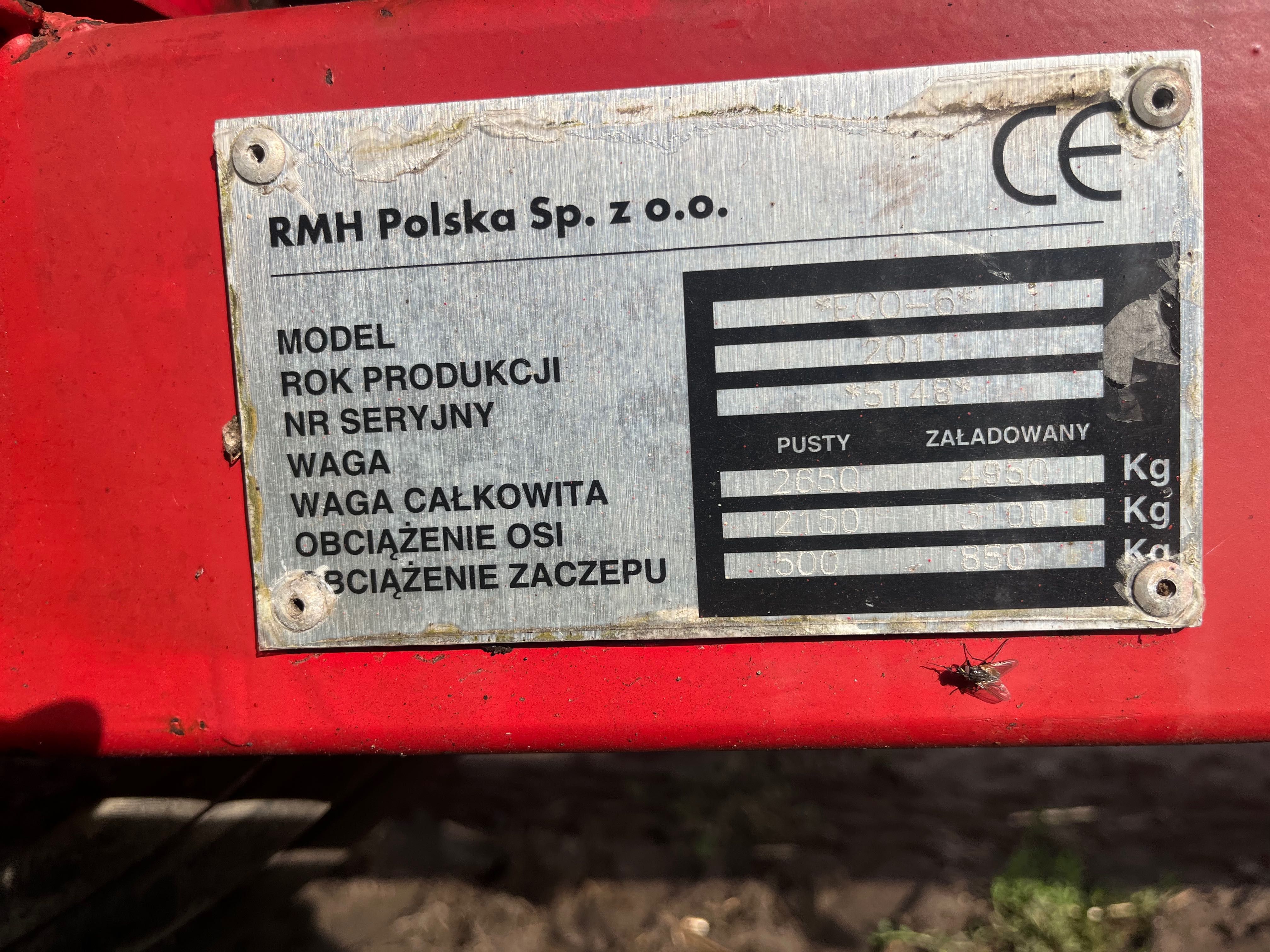Wóz paszowy paszowóz Alima Bis 6m3 RMH Sano 5 wys 225 cm szer 220 cm