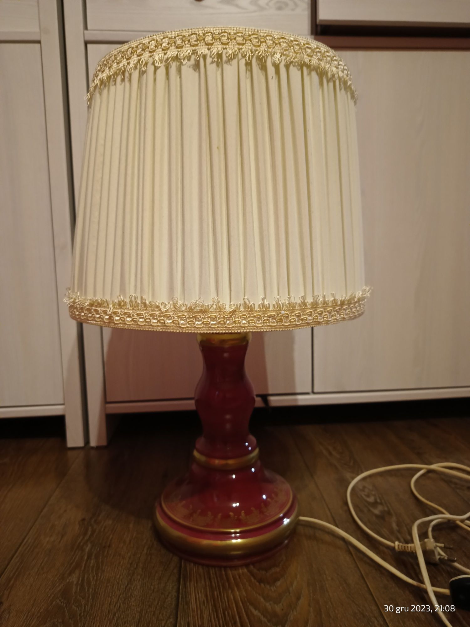 Lampa porcelanowa stołowa nocna