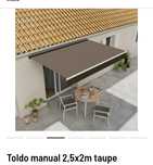 Toldo manual castanho Novo