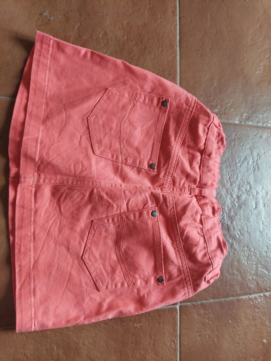 Saia clássica menina coral