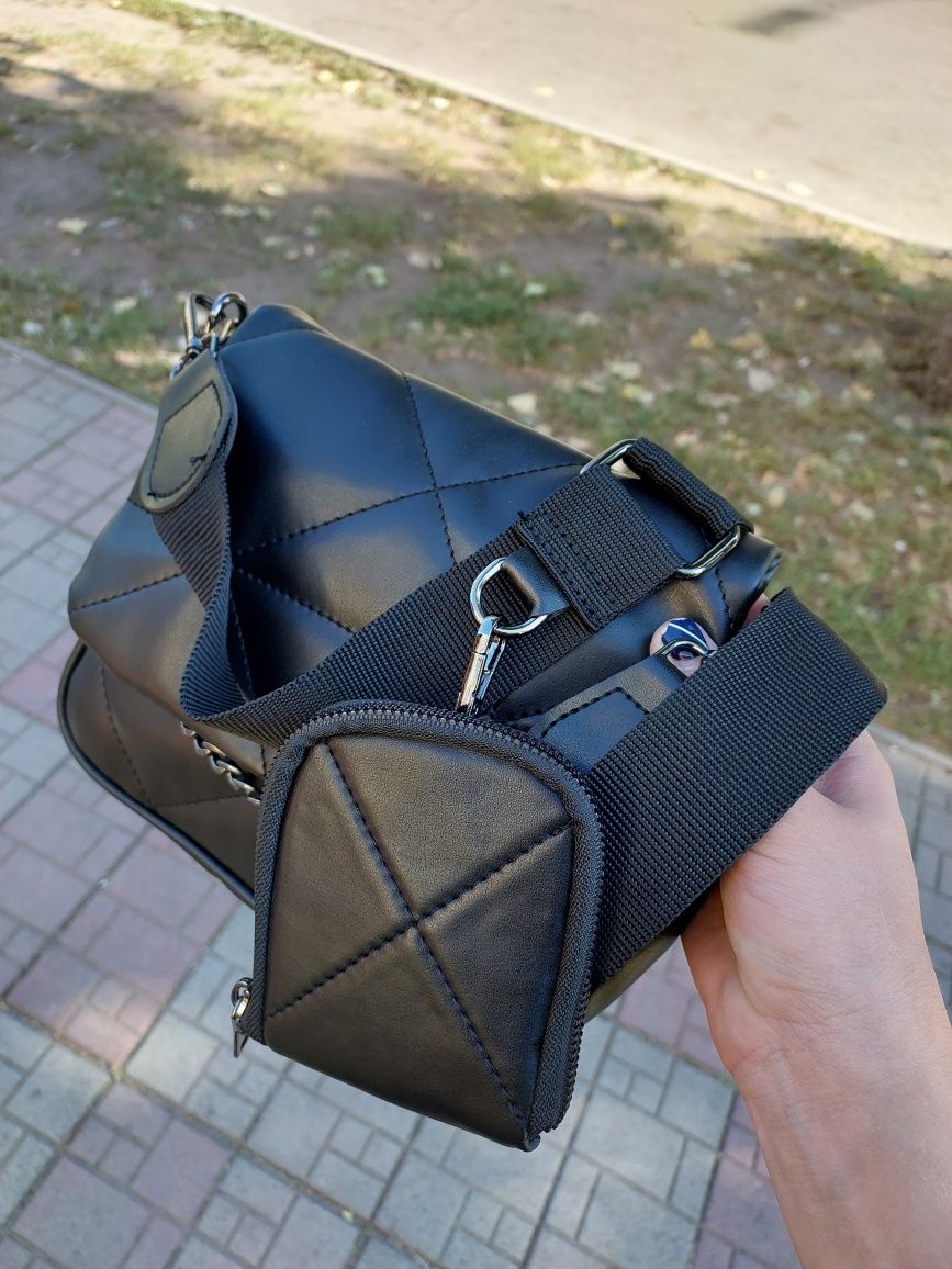 Клатч женский жіночий кроссбоди сумка чорный