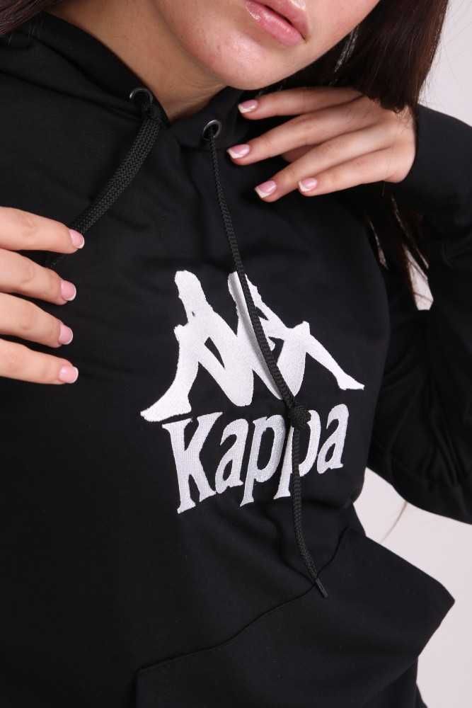 Худи Kappa с вышитым логотипом унисекс черный
