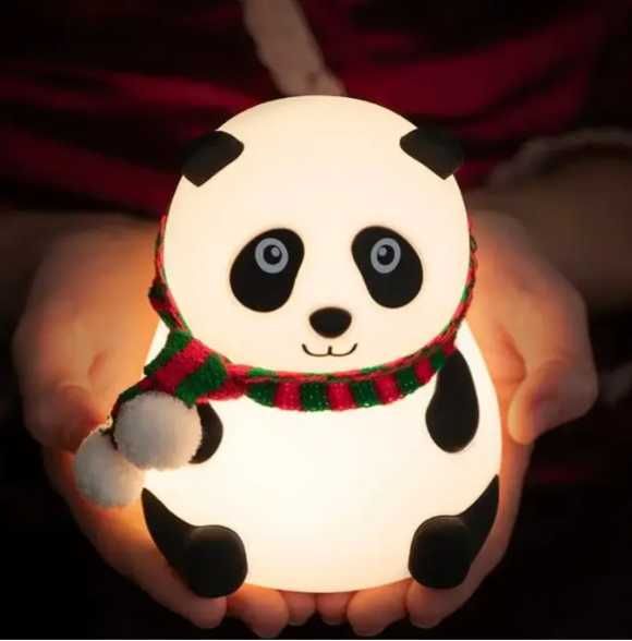 Дитячий силіконовий нічник світильник панда
