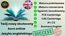 Angielski online A1–C2 | Matura, E8, FCE, CAE | Efekty od 1 Lekcji