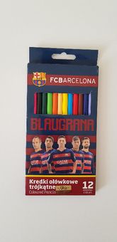 Nowe Kredki ołówkowe 12kol FC Barcelona Astra