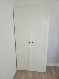 Pax / bergsbo, szafa, 2 drzwi, biała,  100x38x201