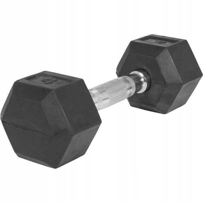 Hantle powlekane / gumowane stałe 1x 4 kg Gorilla Sports NrP165