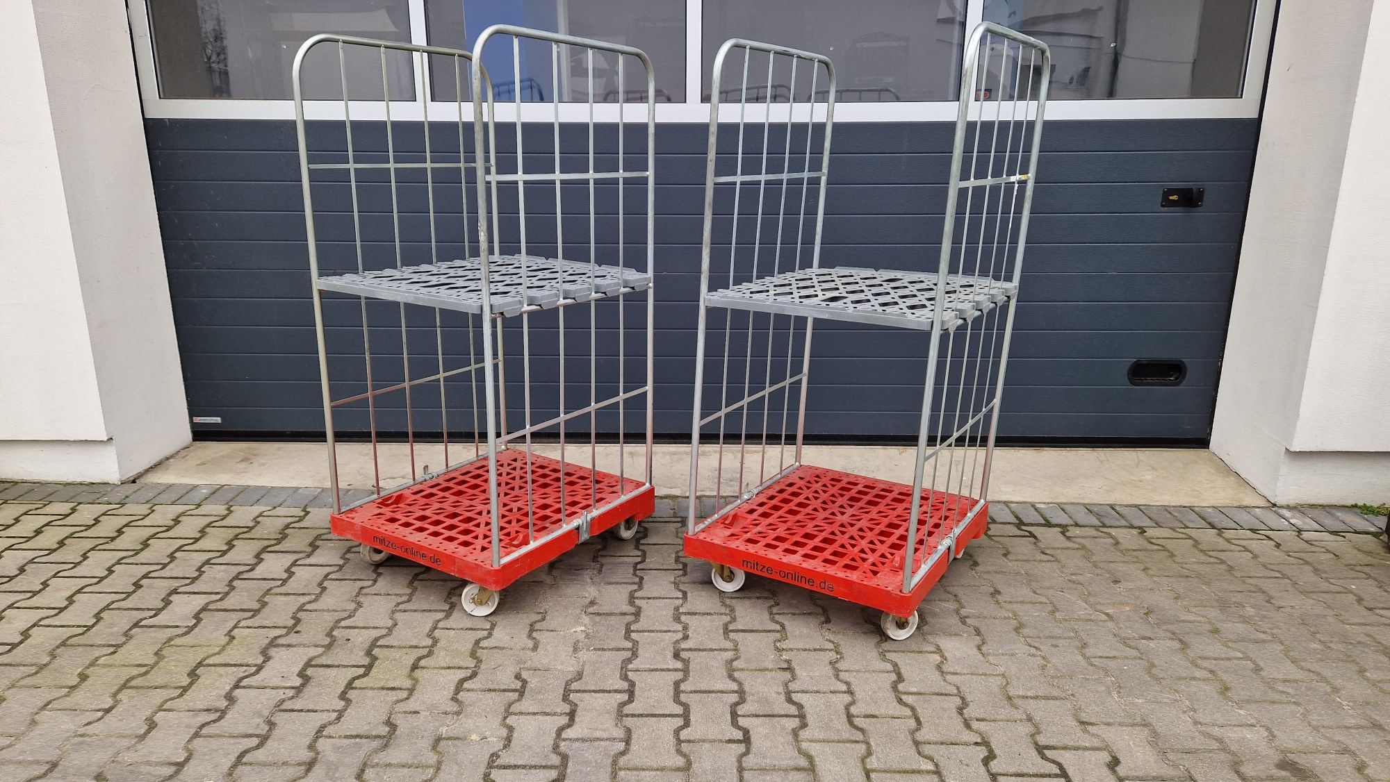 Wózek magazynowy na kółkach transportowy kurierski rolkontener