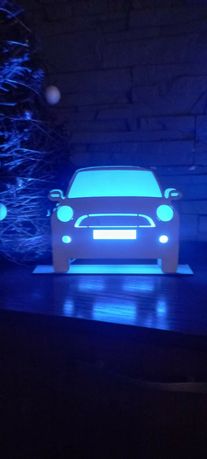 Lampka nocna Led USB dowolny wzór autko grawer Prezent
