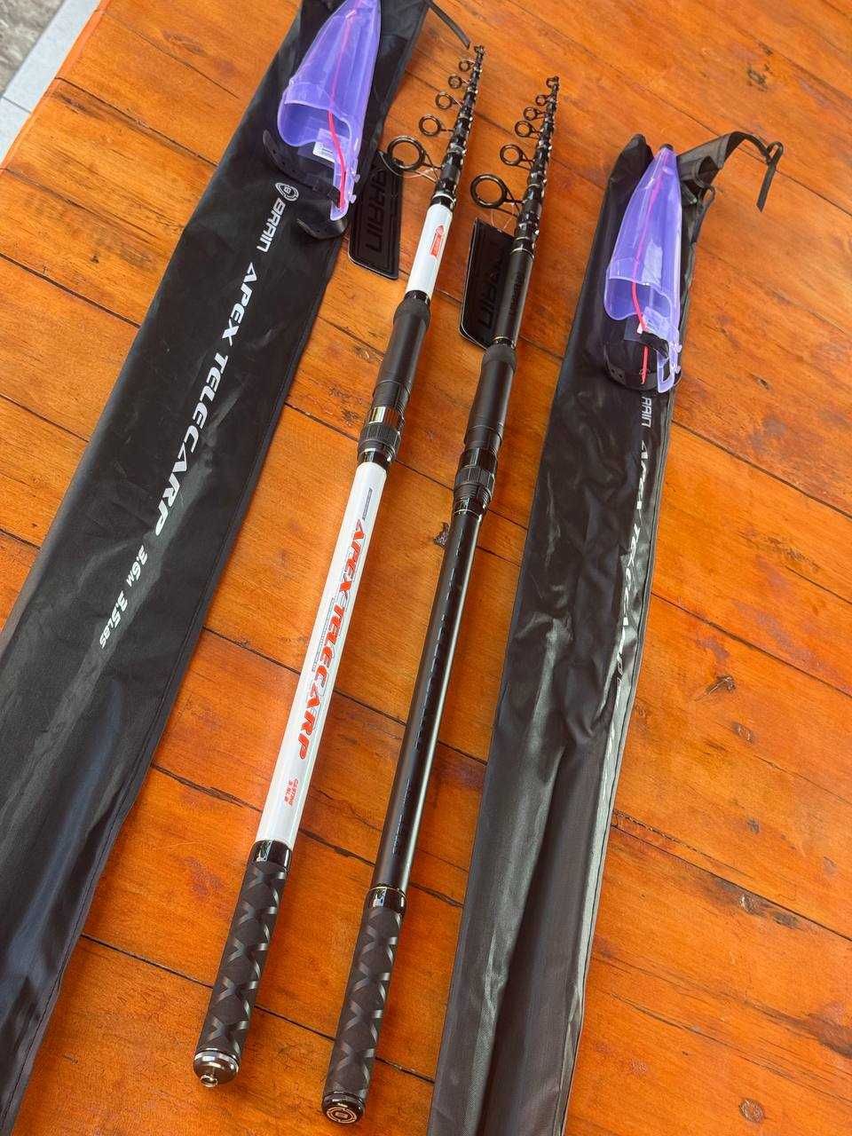 Карповое удилище телескоп Brain Apex Tele Carp Black 3-3,3-3,6-3,9-4,2