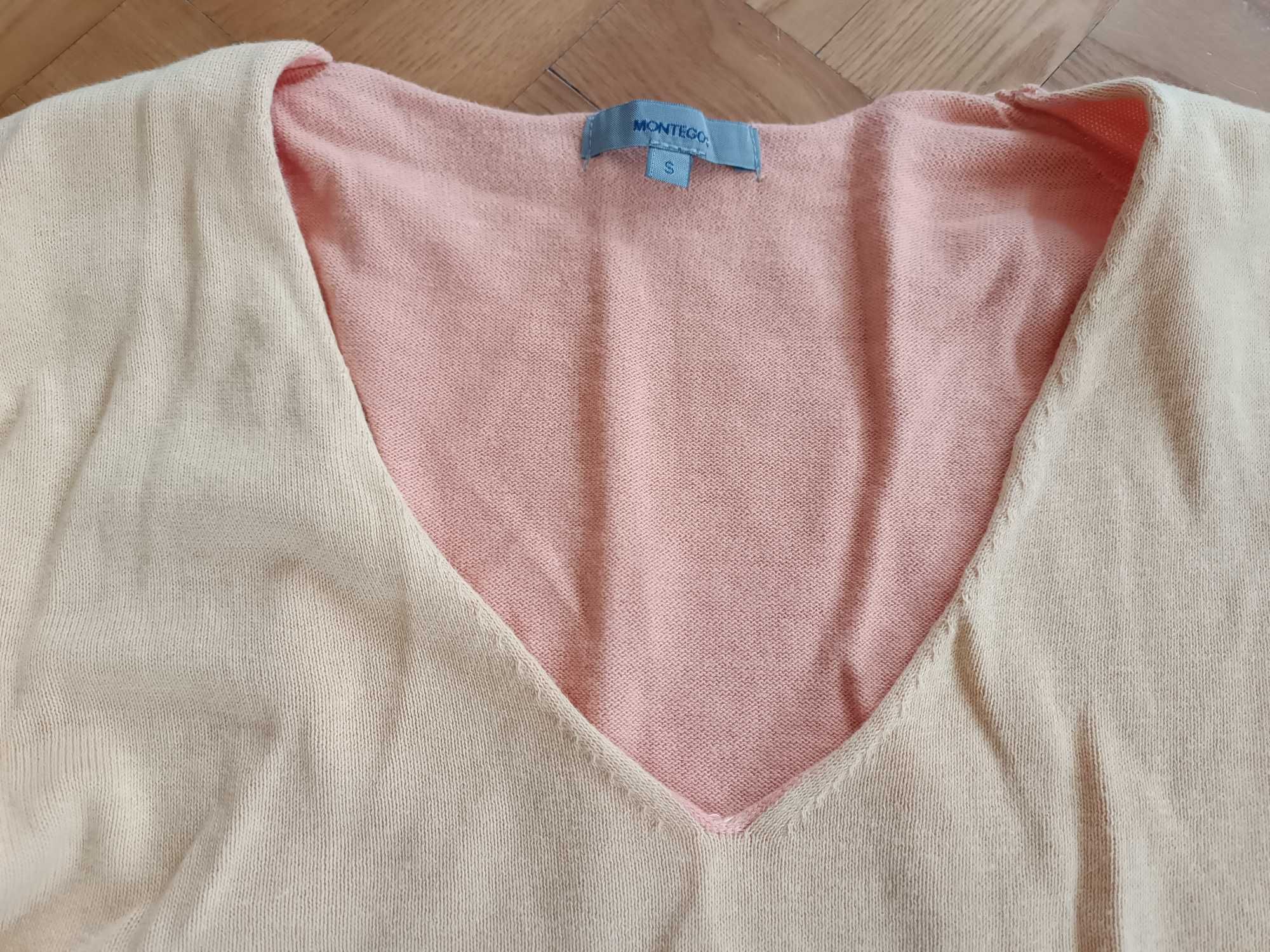 Sweter pomarańczowo żółty, S