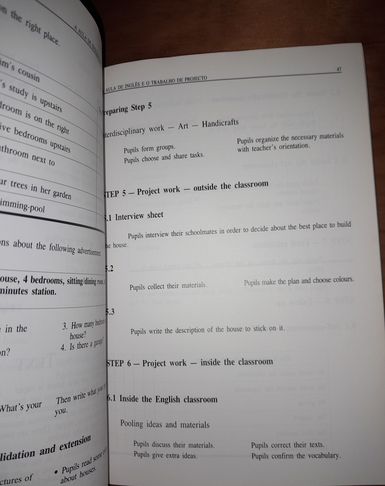 Livro A Aula de Inglês e o trabalho de Projeto