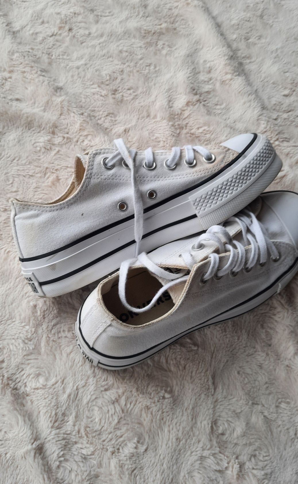 Białe Converse na platformie rozmiar 37,5/25 cm