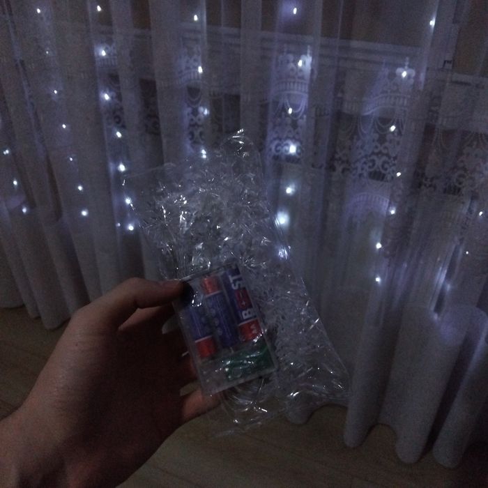 Гірлянди сніжинки 3м | Темплий тон | Батерейки в комплекті