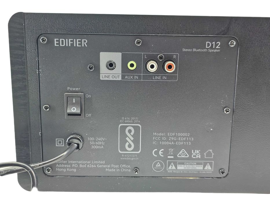 Głośnik przenośny Edifier D12 czarny Bluetooth USB FM