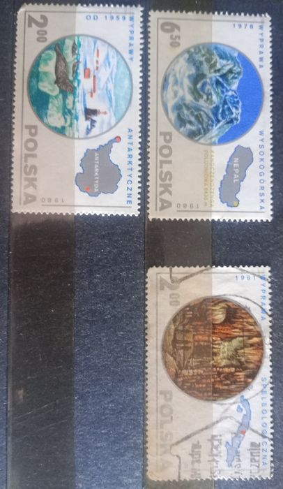 Znaczki Polskie wyprawy naukowe