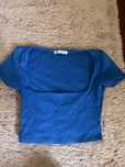 Top zara Azul com decote