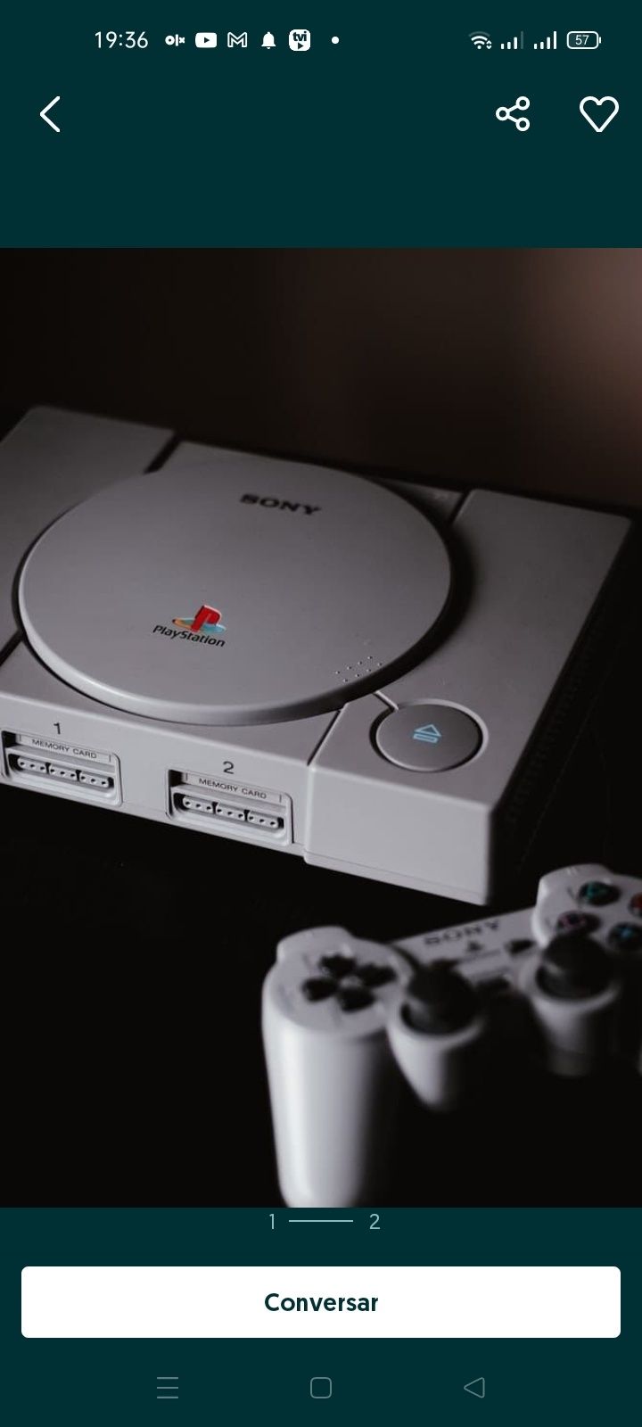 Duas consolas de jogos PS1