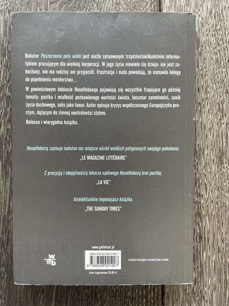 Michel Houellebecq - Poszerzenie pola walki