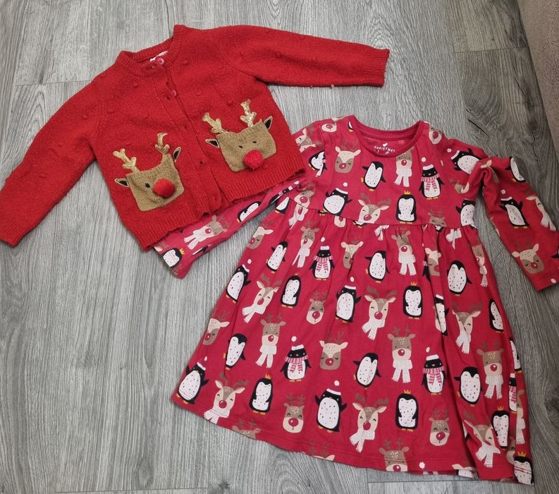 Новорічний комплект для дівчинки F&F 2-3 роки новорічне плаття сукня