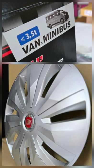 Pack 4 Tampões Auto-caravana / Carrinha Fiat 15" - Novos