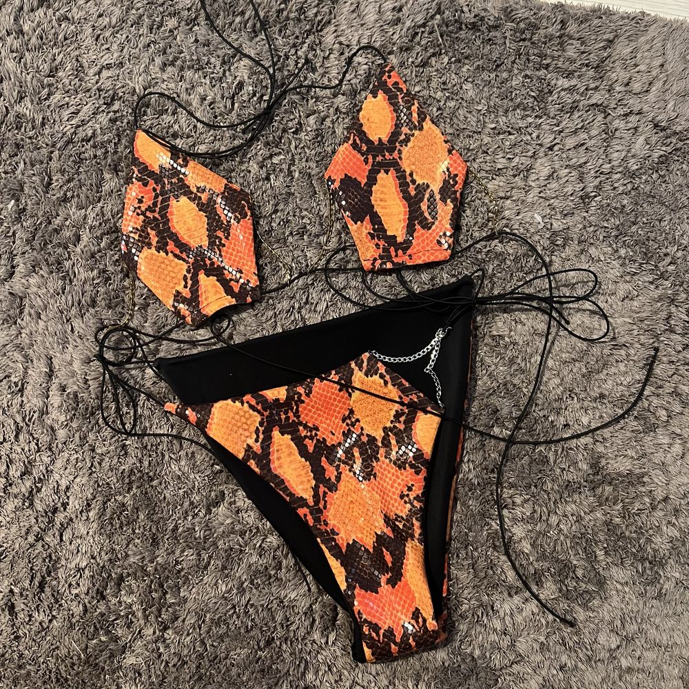 Bikini Hmbd strój kąpielowy M/L motyw skóra węża qso agent provocateur