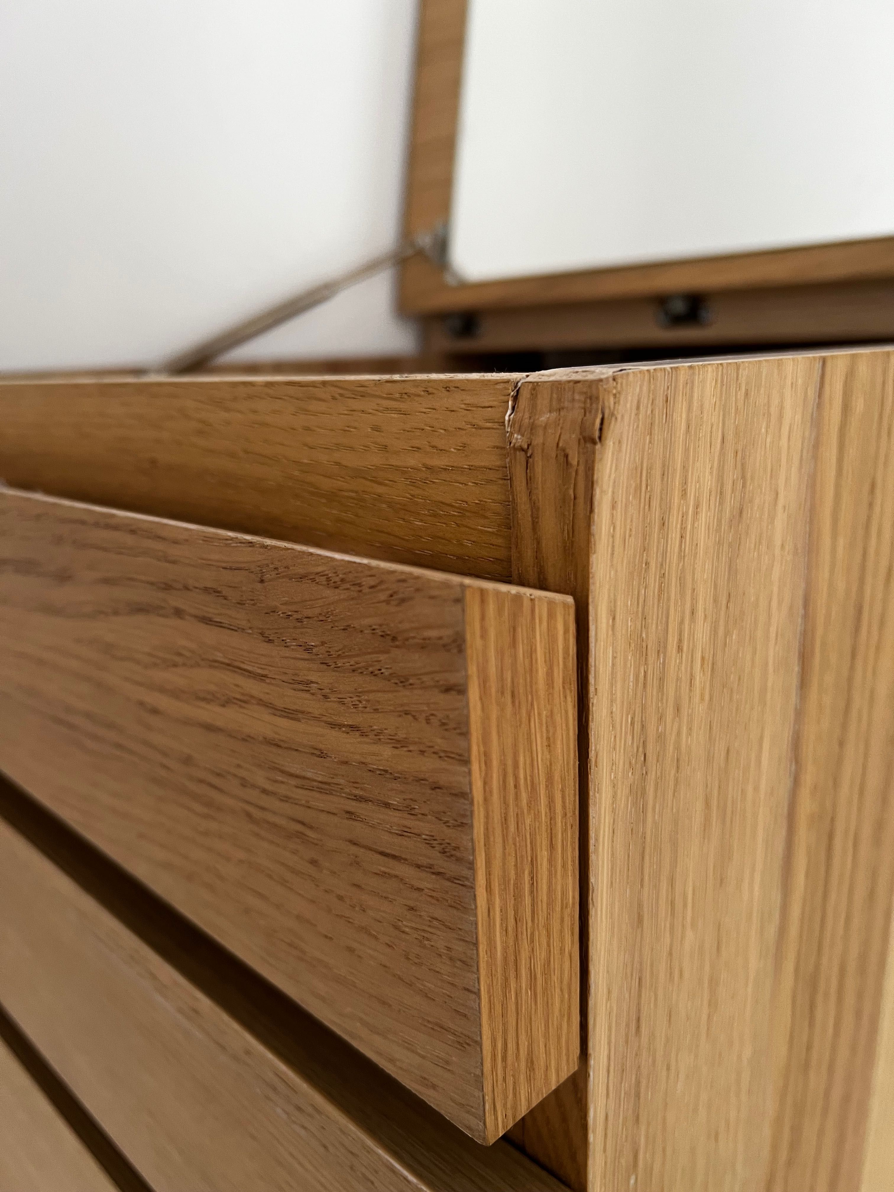 Cômoda MALM IKEA – 6 Gavetas com espelho - Carvalho RRP 159€