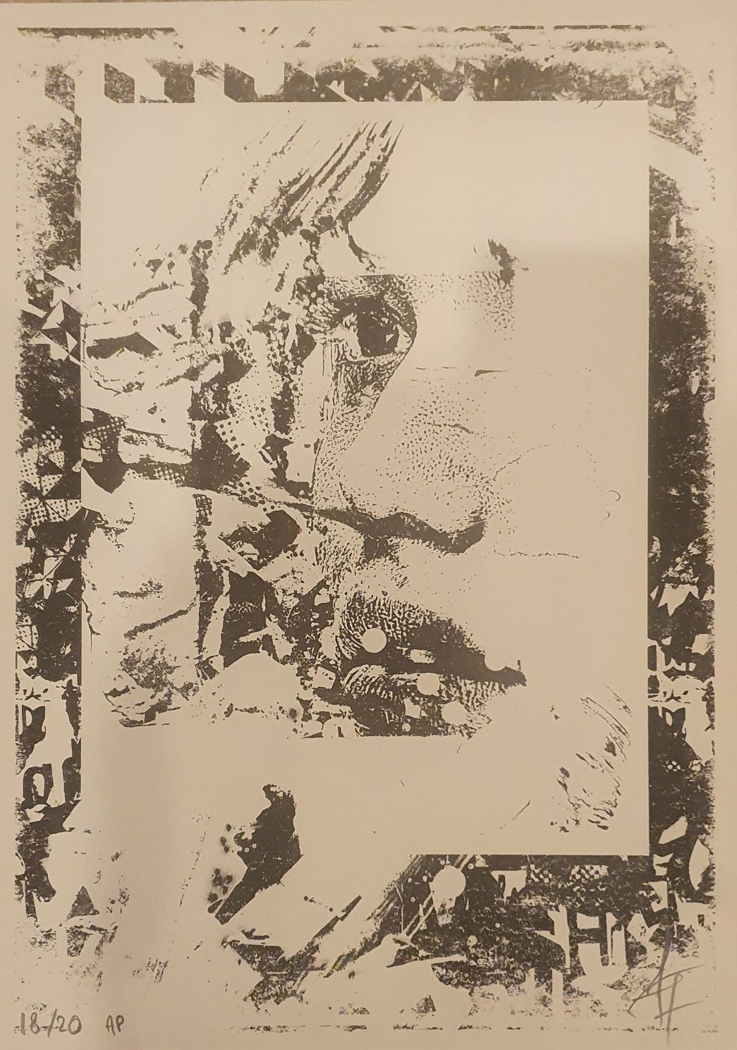 Vhils - Deplete, serigrafia   42 x 30 cm