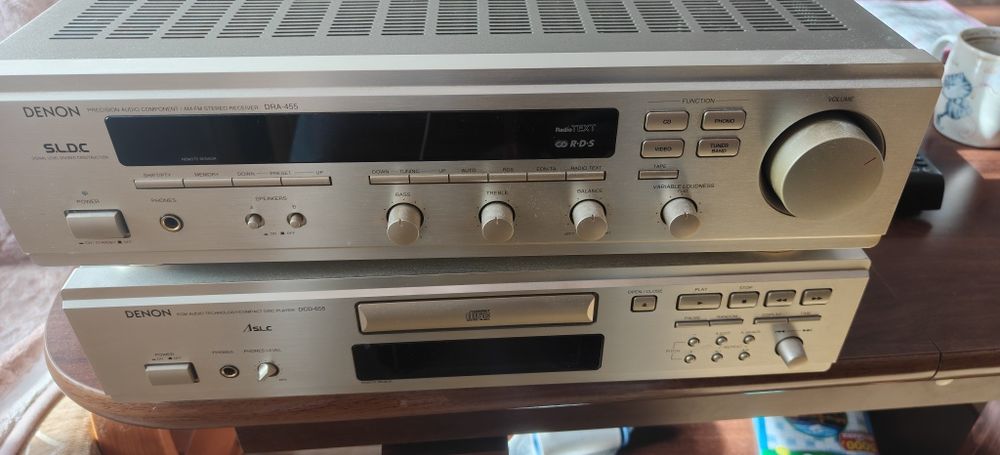 Wzmacniacz tuner Denon DRA 455 plus odtwarzacz CD, CDC  655.