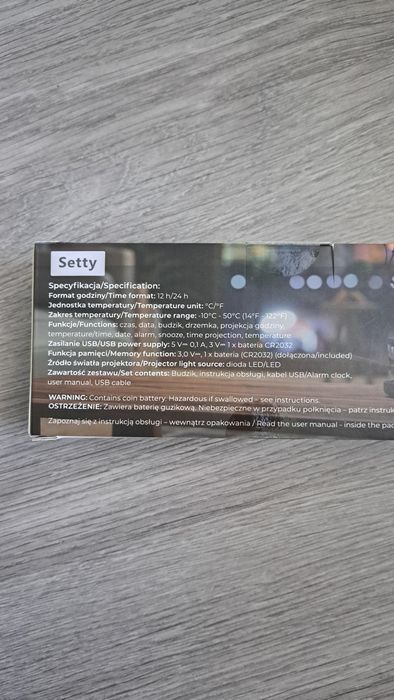 Budzik nowy led z projekcją